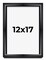Modern Shadow Box 1.5" Depth Black Picture Frame - UV Acrylic, Backing, Hanging Hardware